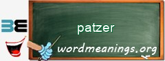 WordMeaning blackboard for patzer